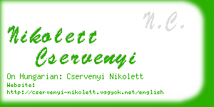 nikolett cservenyi business card